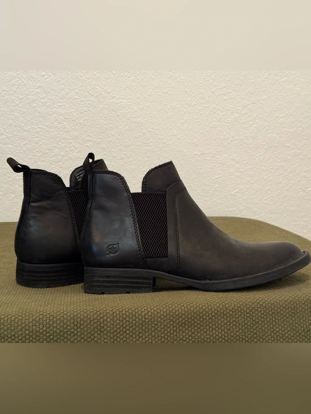 Børn Brenta Black Leather Chelsea Ankle Boots Women’s 8M